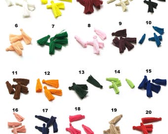10 Pompons aus Baumwollgarn 30 mm, 20 Farben zur Auswahl / oder Charge von sortierten Farben