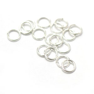 100/500 split rings 6 mm, colors of your choice argenté clair