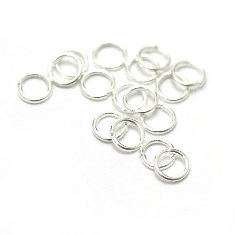 100/500 split rings 6 mm, colors of your choice argenté clair