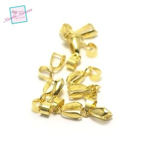 10 pendant clip bails, size 2, silver / gold / gun-metal image 3