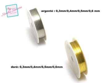 1 bobina di filo di rame 5 m, argento/oro/spessore a scelta