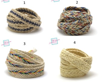 1 m of braided linen rope 15 mm, colors to choose from