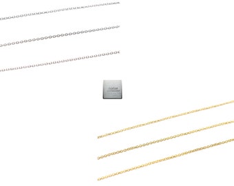 Stainless steel: 1 m "oval 1x1.5 mm" chain in stainless steel, color of your choice, steel stainless 010