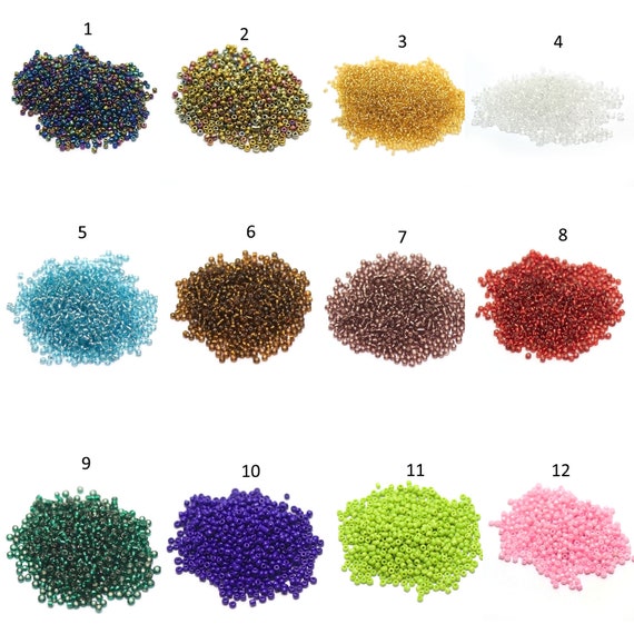 Striped Seed Beads 6/0 Small Stripe 20g Bag choose color