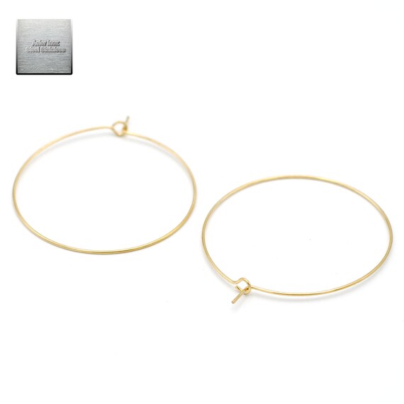 Creole Oro 18k Ritorte In Acciaio Inox | Orecchini A Cerchio Da Donna 20 O 28mm | Impermeabili E Ipoallergenici | GOOD.designs