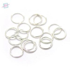 100/500 split rings 10 mm, colors of your choice argenté clair