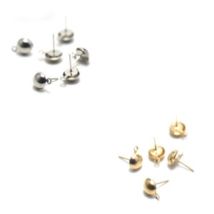 20 puces d'oreilles 14x8 mm pour boucle d'oreille pendants, argenté/doré image 1