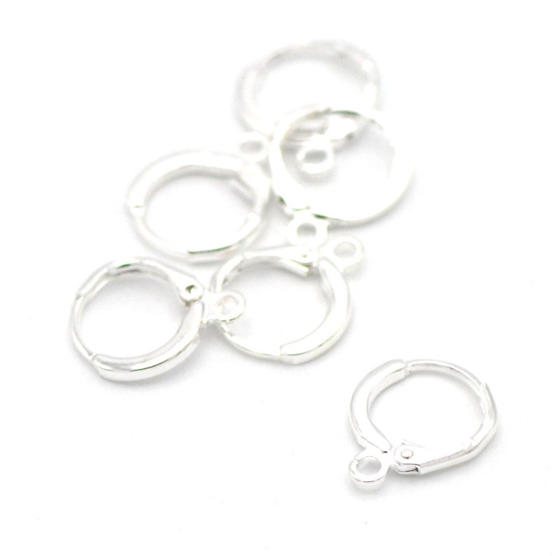 10 runde Schwellen 14mm, 3 Farben zur Auswahl Silber, Gold, Bronze für Ohrring Argent clair