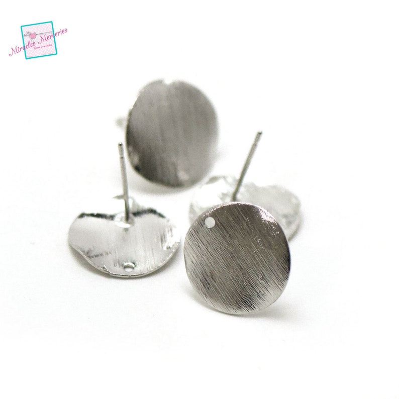 6 round connector 03 15x12 mm earchip supports, 2 colors to choose from image 2