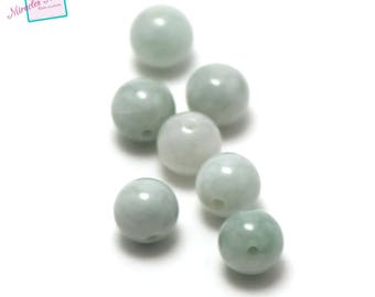 4 "round 10 mm" genuine Jade beads, natural stone