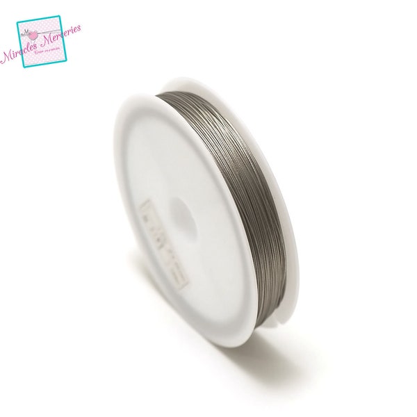 Fil câblé ,bobine de 100 m, couleur :acier, 0.35 mm / 0.45 mm /0.5 mm