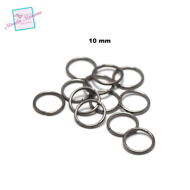 100/500 split rings 10 mm, colors of your choice gun-métal