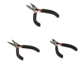 1 pliers ideal for creating jewelry, universal head / round head / cutting head