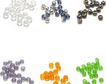 10 grandes perles cristal "rondelle facettée"10x7 mm, couleurs aux choix