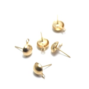 20 puces d'oreilles 14x8 mm pour boucle d'oreille pendants, argenté/doré Doré