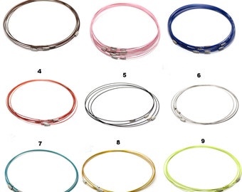 4 steel hoops chokers, 11 colors to choose from/assorted colors