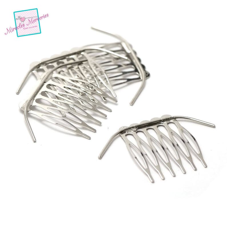 4 Bobby pins for hair /peignes horn 59 x 39 mm image 1