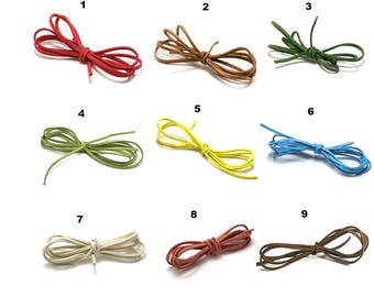 5 meters of suede 2.8 mm x 1.5 mm, 23 colors to choose from