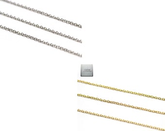 Stainless steel: 1 m chain "oval 2x1.5 mm" in stainless steel color of your choice, steel stainless 06