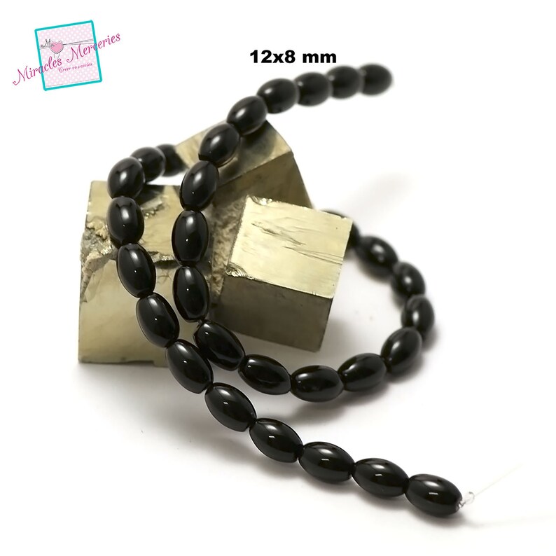wire 39/84 cm onyx beads various shapes to choose from, chips/large chips/olive/drop... natural stone Olive