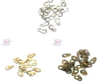 100 attaches pour fermoir 6x4 mm ,argenté /doré / bronze