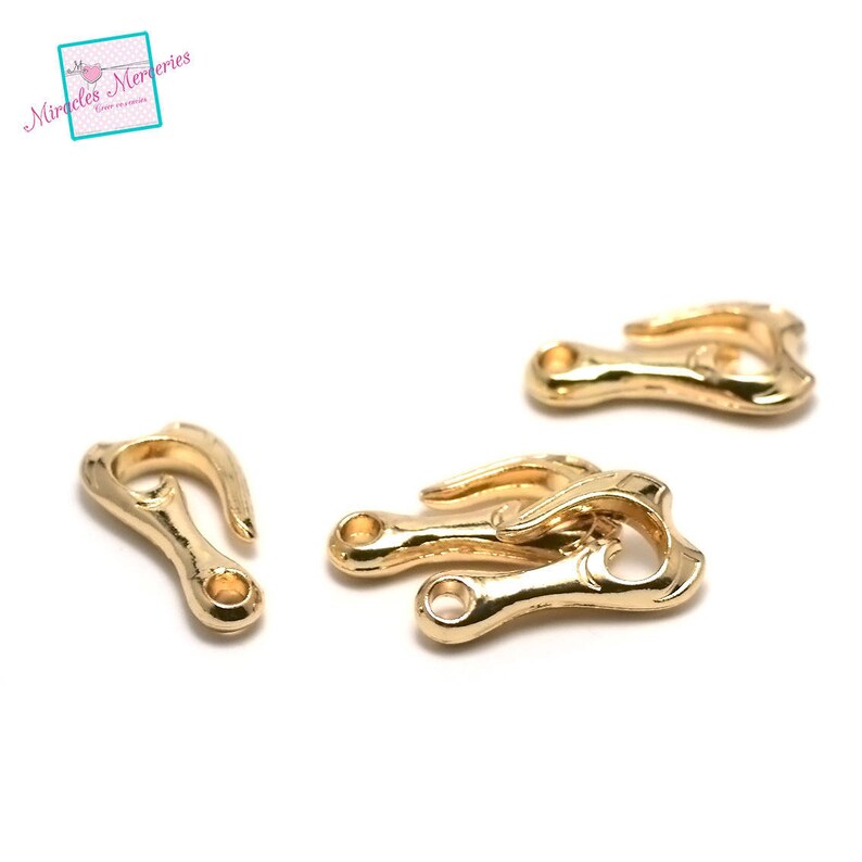 4 hook zamak flame for cord strap gold clasps