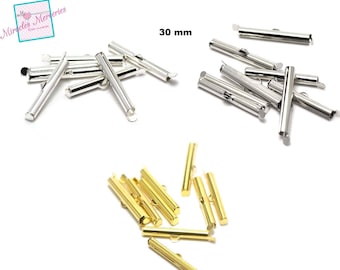 20 punte per tubo da tessitura 30 mm, argento chiaro/argento/oro