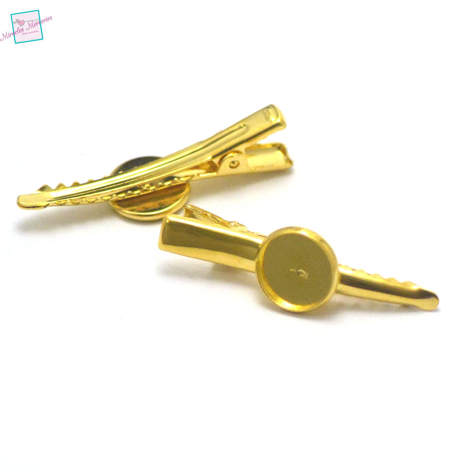 Set Mit 4 Starken Krokodilklemmen Aus Metalllegierung In Gold - Hübsche Haarnadeln Für Dickes Haar, Rutschfest & Stylisch