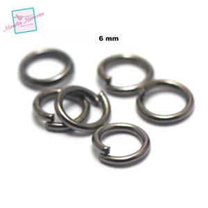 100/500 split rings 6 mm, colors of your choice gun-métal