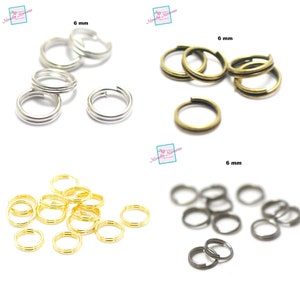 50 doubled closed rings 6 mm, color of your choice image 1