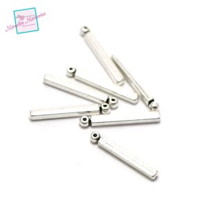 10 charms "stick"26x3x3 mm,104 silver