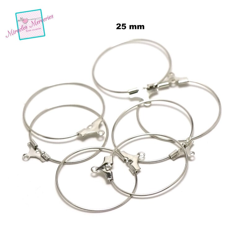 20 hanger hoops 25 mm, light silver/silver/gold image 3