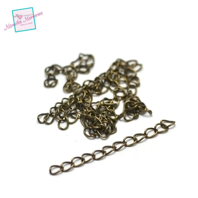 20 extension chains 50 mm, 5 colors to choose from or batch of 5x20 pcs per color image 5