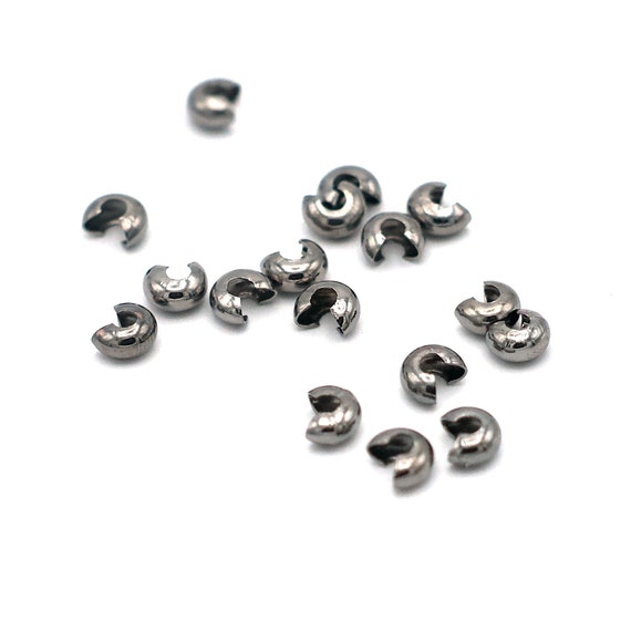 Perles à écraser 2mm plaqué ARGENT