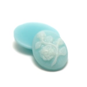 10 flower resin cameo cabochons, color of your choice image 3