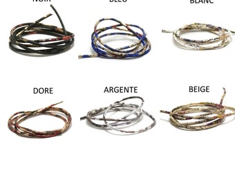 1 m of round faux leather cord 3 mm "orient", colors to choose from