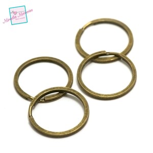 Lot De 40 Anneaux Porte-clés Métal Noir - Tailles 20mm, 25mm, 30mm, 35mm - Pour Clés, Pendentifs, Bricolage DIY