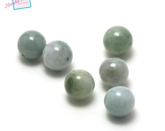 1 "round 13 mm" genuine jade, natural stone