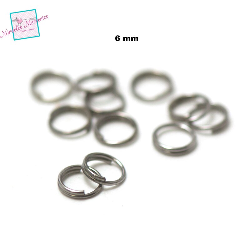 50 doubled closed rings 6 mm, color of your choice image 4