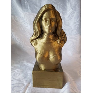 Dalida Bust Painted Brass