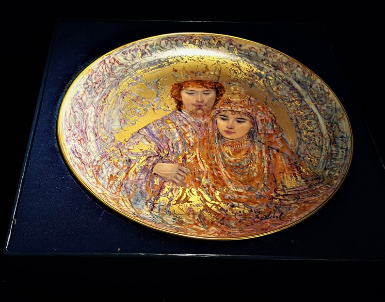 WEDDING of DAVID /& BATHSHEBA Collectors Plate by Edna Hibel Free Gift Shared Shipping 1st Edition in the David Series