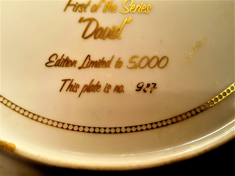 WEDDING of DAVID /& BATHSHEBA Collectors Plate by Edna Hibel Free Gift Shared Shipping 1st Edition in the David Series