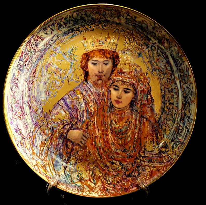 WEDDING of DAVID /& BATHSHEBA Collectors Plate by Edna Hibel Free Gift Shared Shipping 1st Edition in the David Series