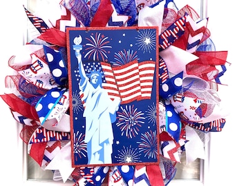 4th of July wreath, Memorial Day wreath, Independence Day Wreath, labor day, American Holidays, Patriotic Wreath