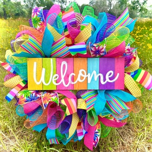 Hello summer, summer wreath, sweet summer time, hello summer wreath, Front door wreath, Door wreath