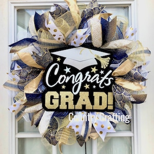 Congrats Grad wreath, Graduation wreath, Quarantine Grad, Senior Wreath