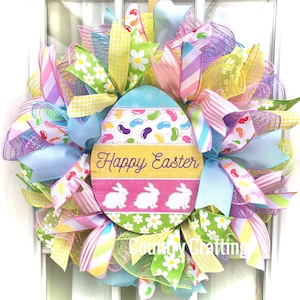 Welcome Easter Wreath, Easter wreath, Bunny wreath,  Happy Easter Wreath, Rabbit Wreath, Easter bunny wreath