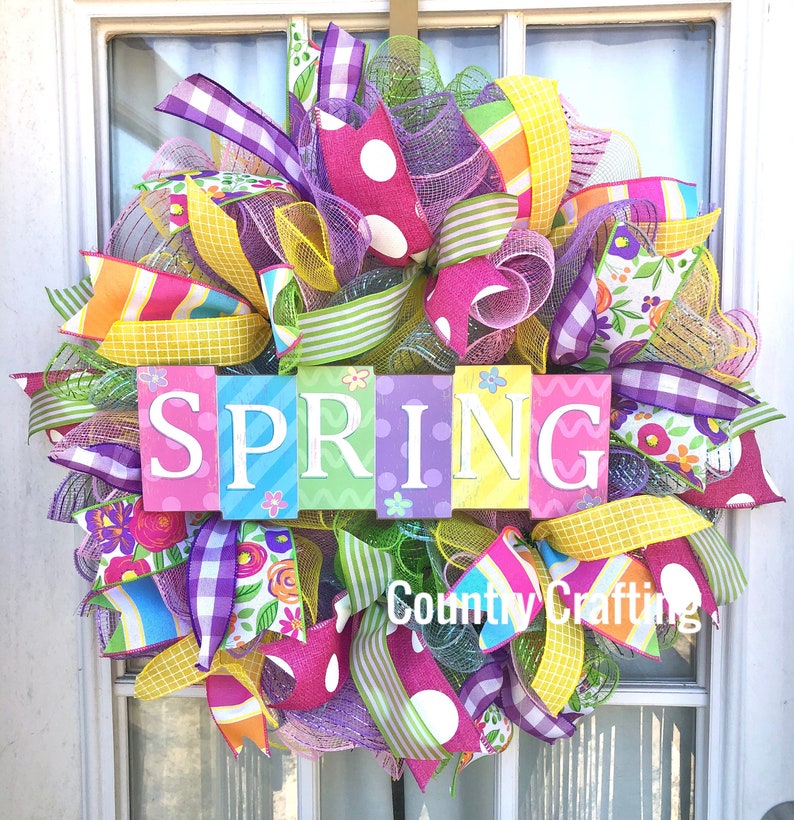 Hello Spring, spring wreath, Everyday Spring, Spring wreath for front door, Spring Decor, Easter wreath, Welcome Spring, Wreath Spring