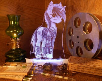 Littlepip (Fallout Equestria) acrylic nightlight