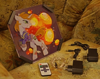 Fallout: Equestria - Littlepip printlight (wall-mounted acrylic nightlight)